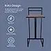 RoKo design Barhocker mit Lehne | Extra Hoch Metallkonstruktion für Esszimmer, Küche, Theke, Bar (Wildleder, Schwarz) — 12