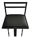 RoKo design Barhocker mit Lehne | Extra Hoch Metallkonstruktion für Esszimmer, Küche, Theke, Bar (Kunstleder, Schwarz) — 5