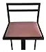 RoKo design Barhocker mit Lehne | Extra Hoch Metallkonstruktion für Esszimmer, Küche, Theke, Bar (Wildleder, Rosa) — 5