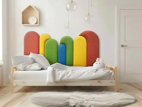 RoKo design panele ścienne 3D, tęczowy wzór: Panel tapicerowany Wielokolorowa dekoracja do domu — 8