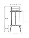 RoKo design Barhocker mit Lehne | Extra Hoch Metallkonstruktion für Esszimmer, Küche, Theke, Bar (Wildleder, Weiss) — 8