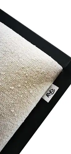 RoKo Design Küchenhocker mit Rückenlehne, Barhocker ideal für Esszimmer, Industriell LOFT (Boucle, beige) — 5