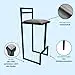 RoKo design Barhocker mit Lehne | Extra Hoch Metallkonstruktion für Esszimmer, Küche, Theke, Bar (Wildleder, Grau) — 6