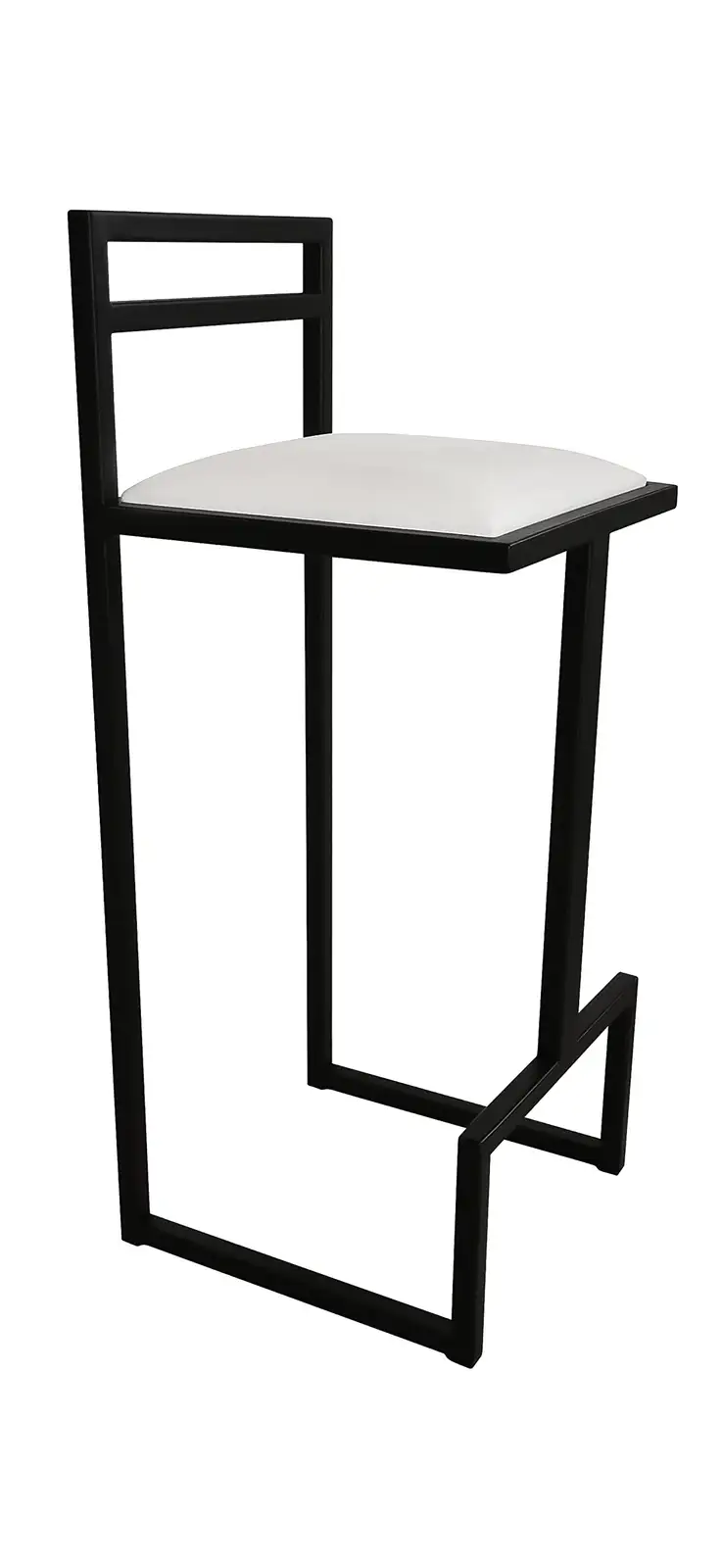 RoKo design Barhocker mit Lehne | Extra Hoch Metallkonstruktion für Esszimmer, Küche, Theke, Bar (Wildleder, Weiss)