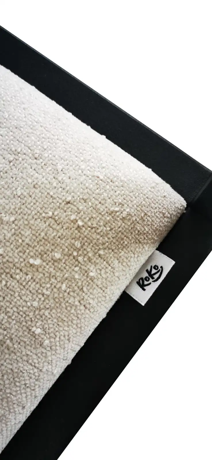 RoKo Design Küchenhocker mit Rückenlehne, Barhocker ideal für Esszimmer, Industriell LOFT (Boucle, beige) — 4