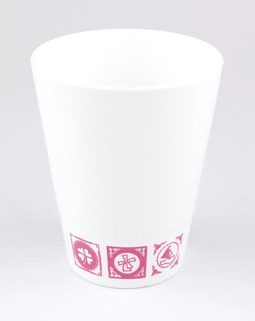Kubek FREE TIME 300 ml, biało - różowy — 2