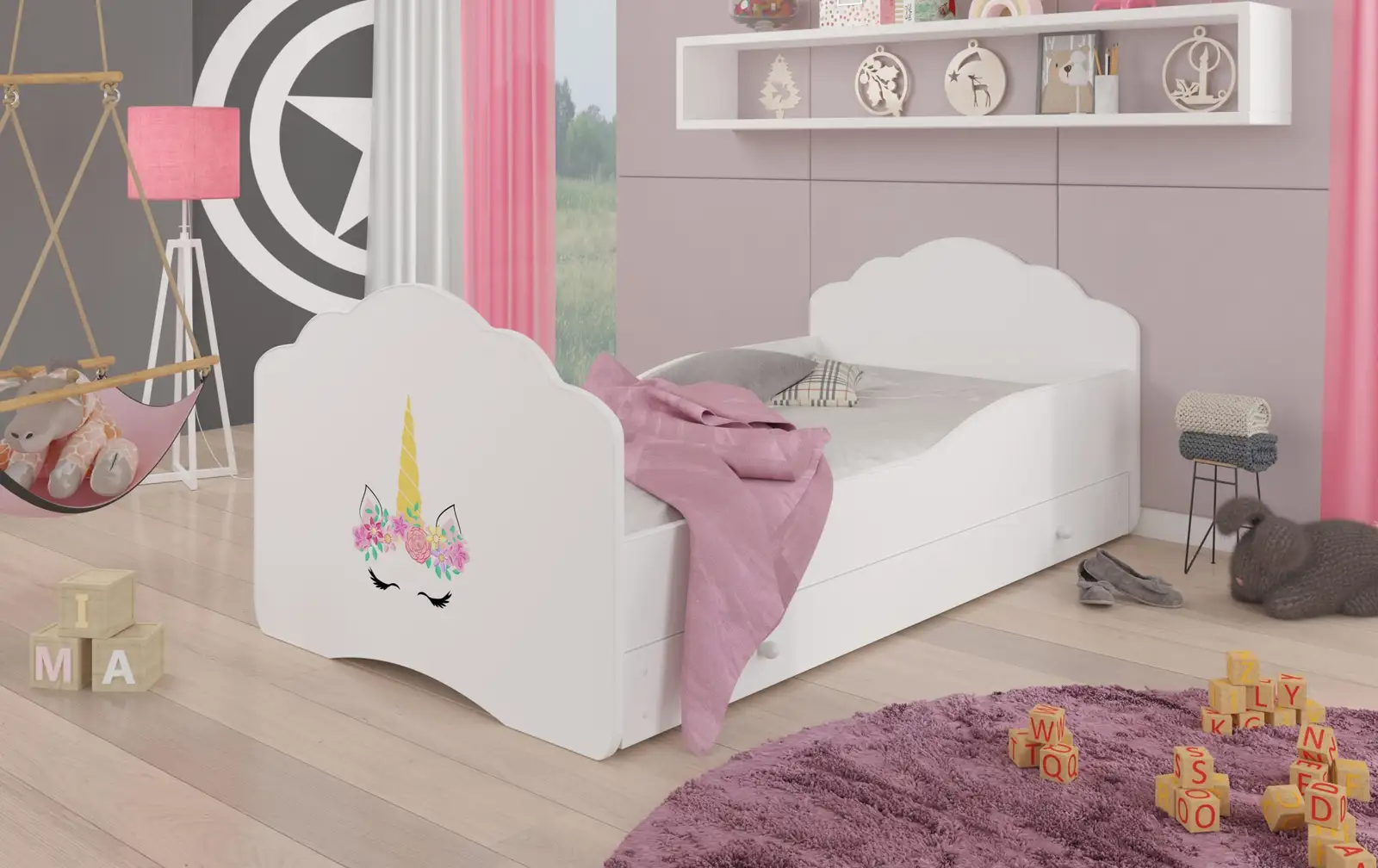Łóżko z materacem i szufladą CASIMO UNICORN 160x80