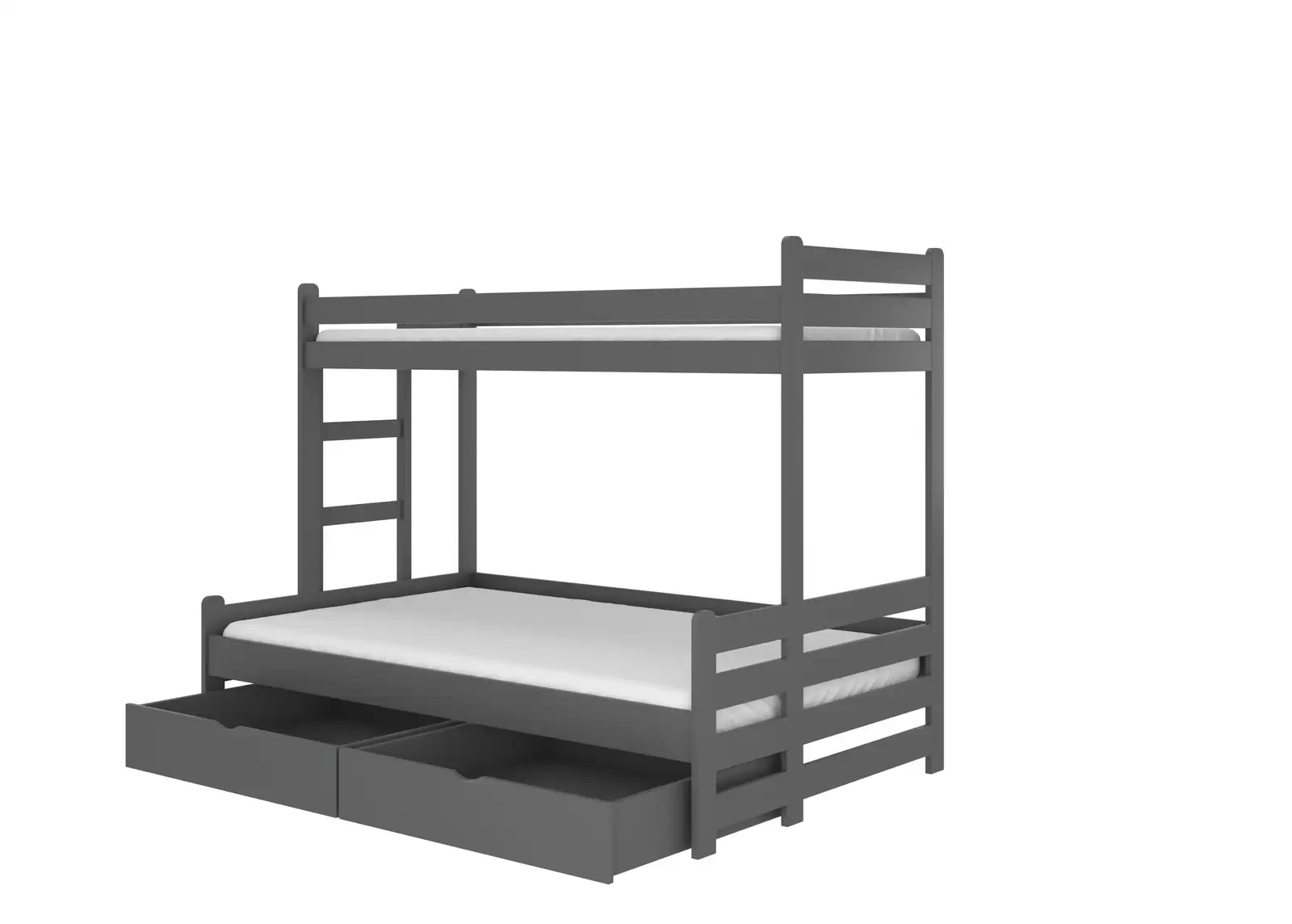 Łóżko piętrowe trzyosobowe z materacami BENITO 200x80 — 2
