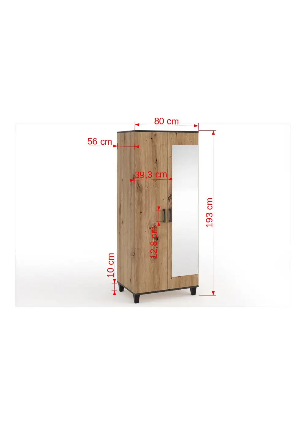 Szafa dwudrzwiowa z lustrem POLA 11 — 3