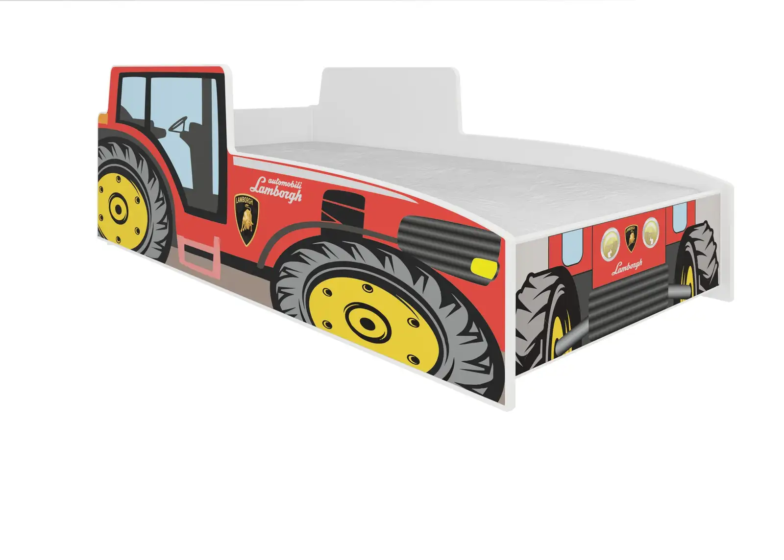 Łóżko z materacem TRACTOR RED 140x70 — 2