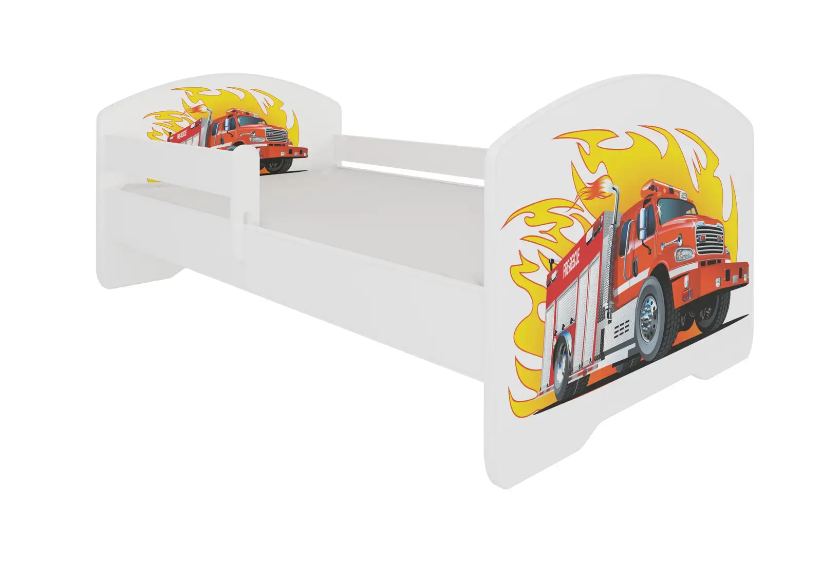 Łóżko z materacem i barierką PEPE FIRE TRUCK 140x70 — 2