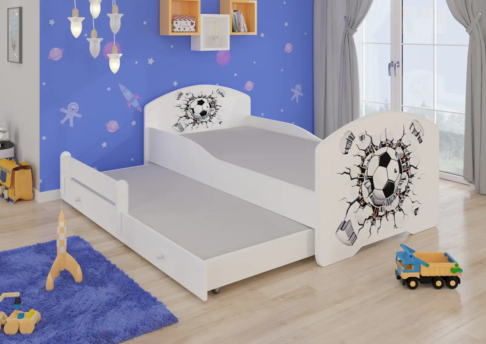 Łóżko podwójne z materacami PEPE II BALL 160x80