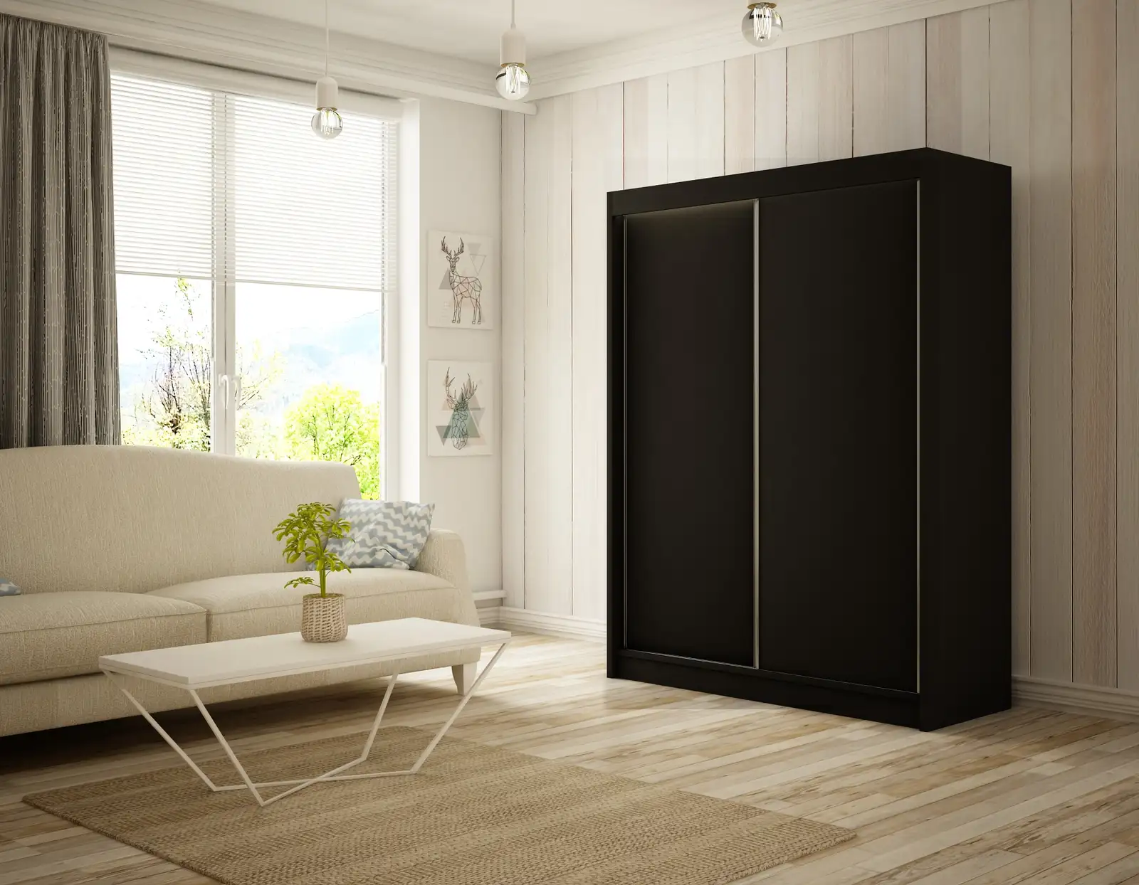 Szafa przesuwna Bergo czarna 120 Arton — 2