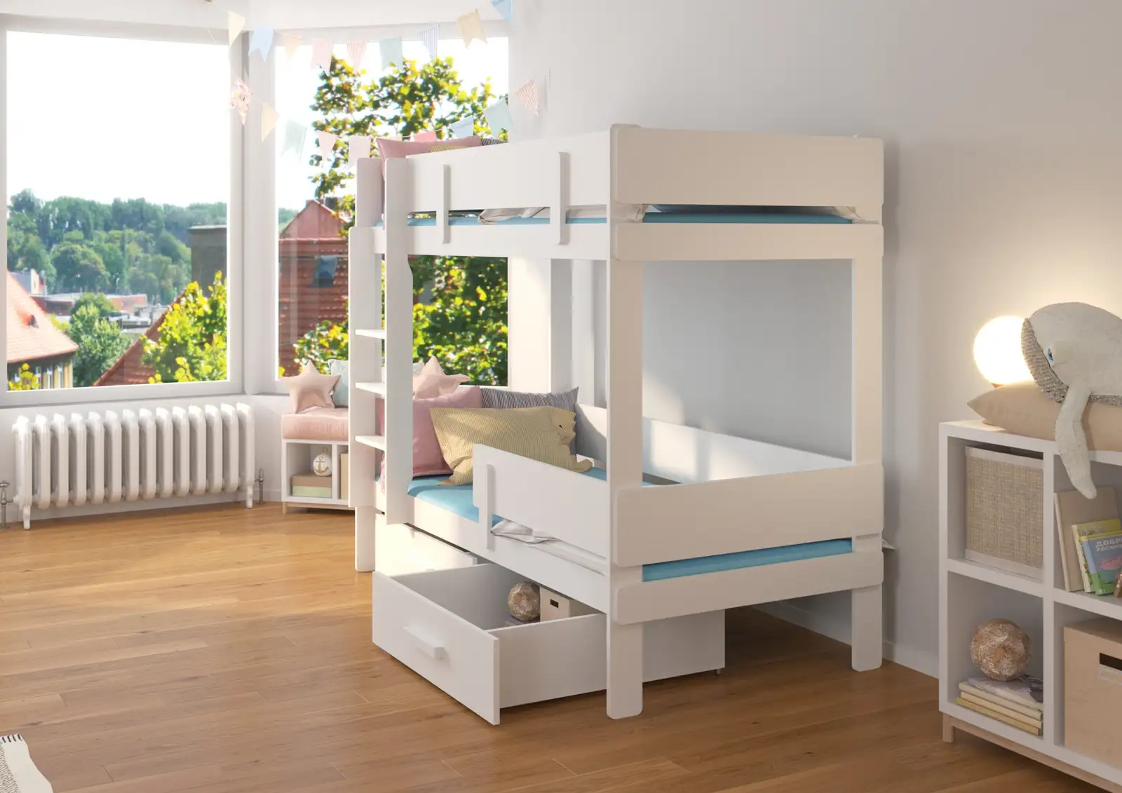 Łóżko piętrowe dwuosobowe z materacami ETIONA 180x80 — 4