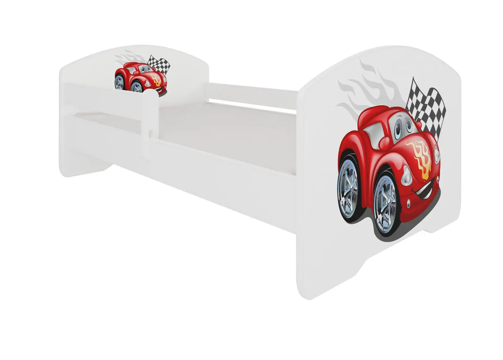 Łóżko z materacem i barierką PEPE CAR ZIGZAG 140x70 — 2