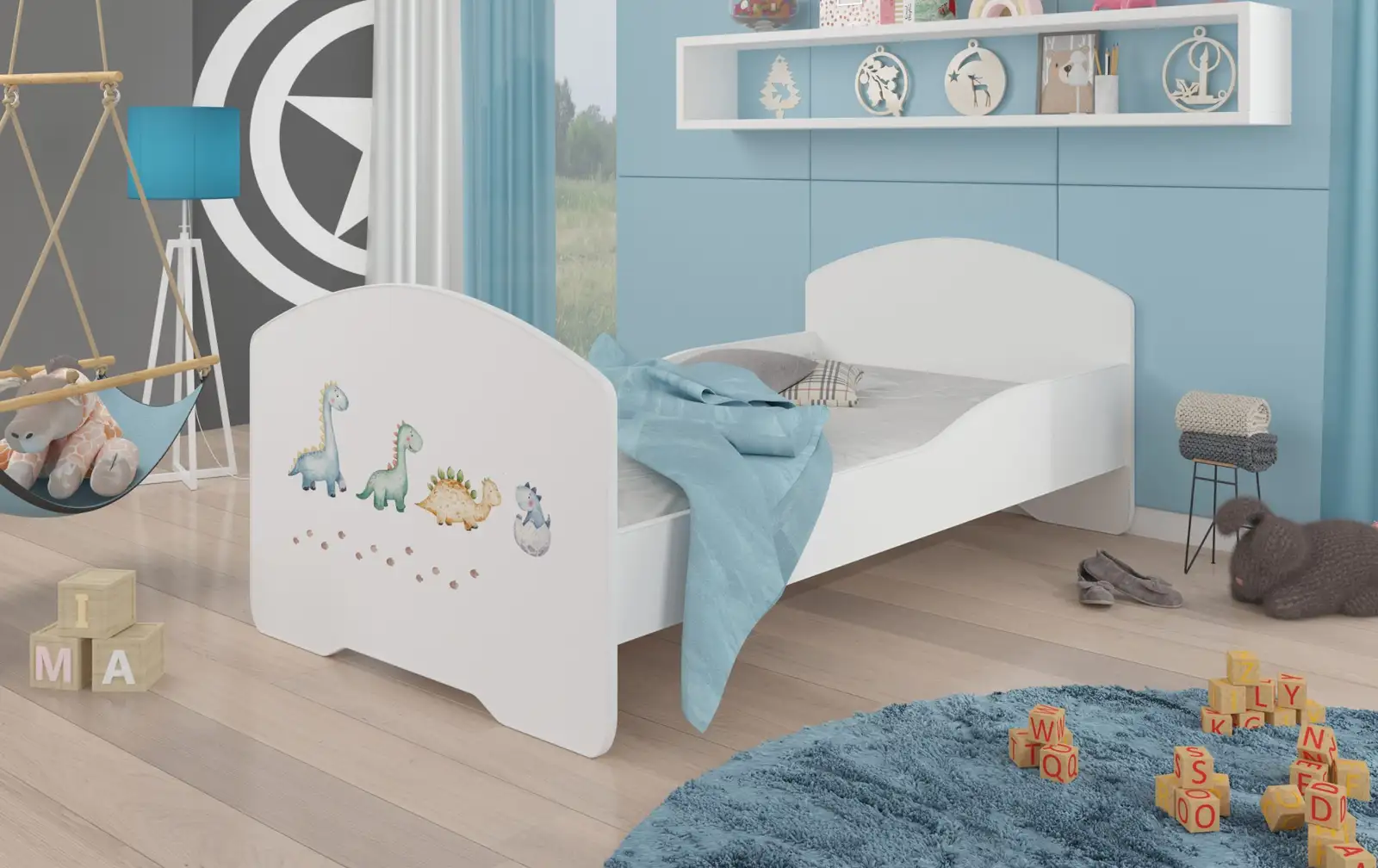 Łóżko z materacem PEPE DINOSAURS 140x70