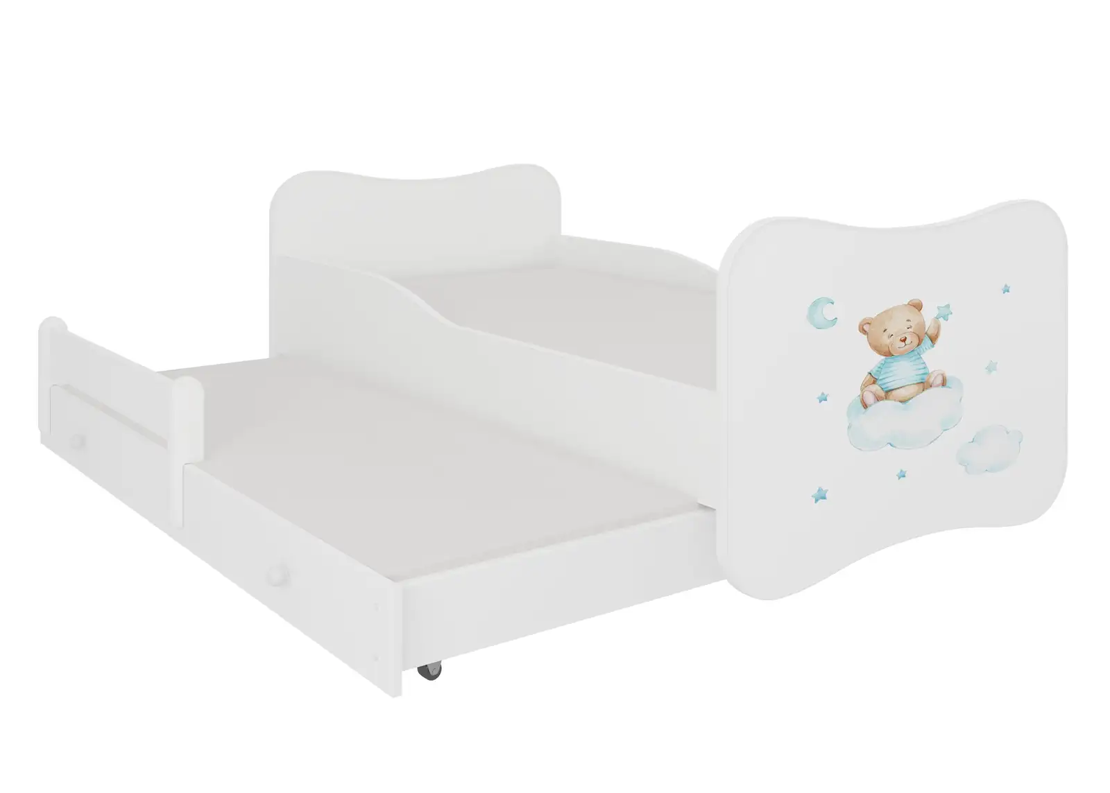 Łóżko podwójne z materacami GONZALO II TEDDY BEAR AND CLOUD 160x80 — 2