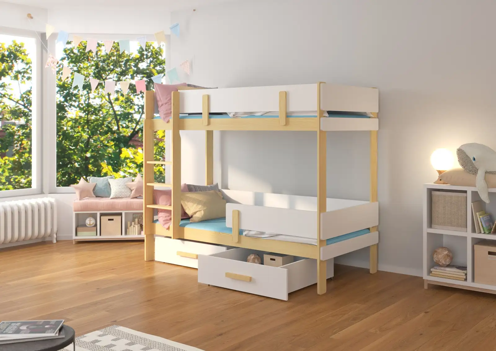 Łóżko piętrowe dwuosobowe ETIONA 180x80