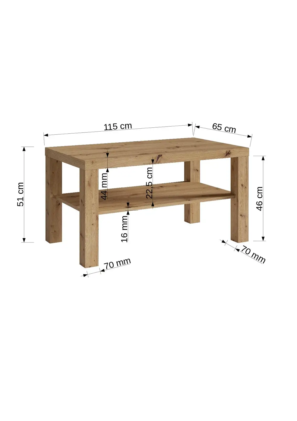 Stolik kawowy SVEN 115x65 — 4