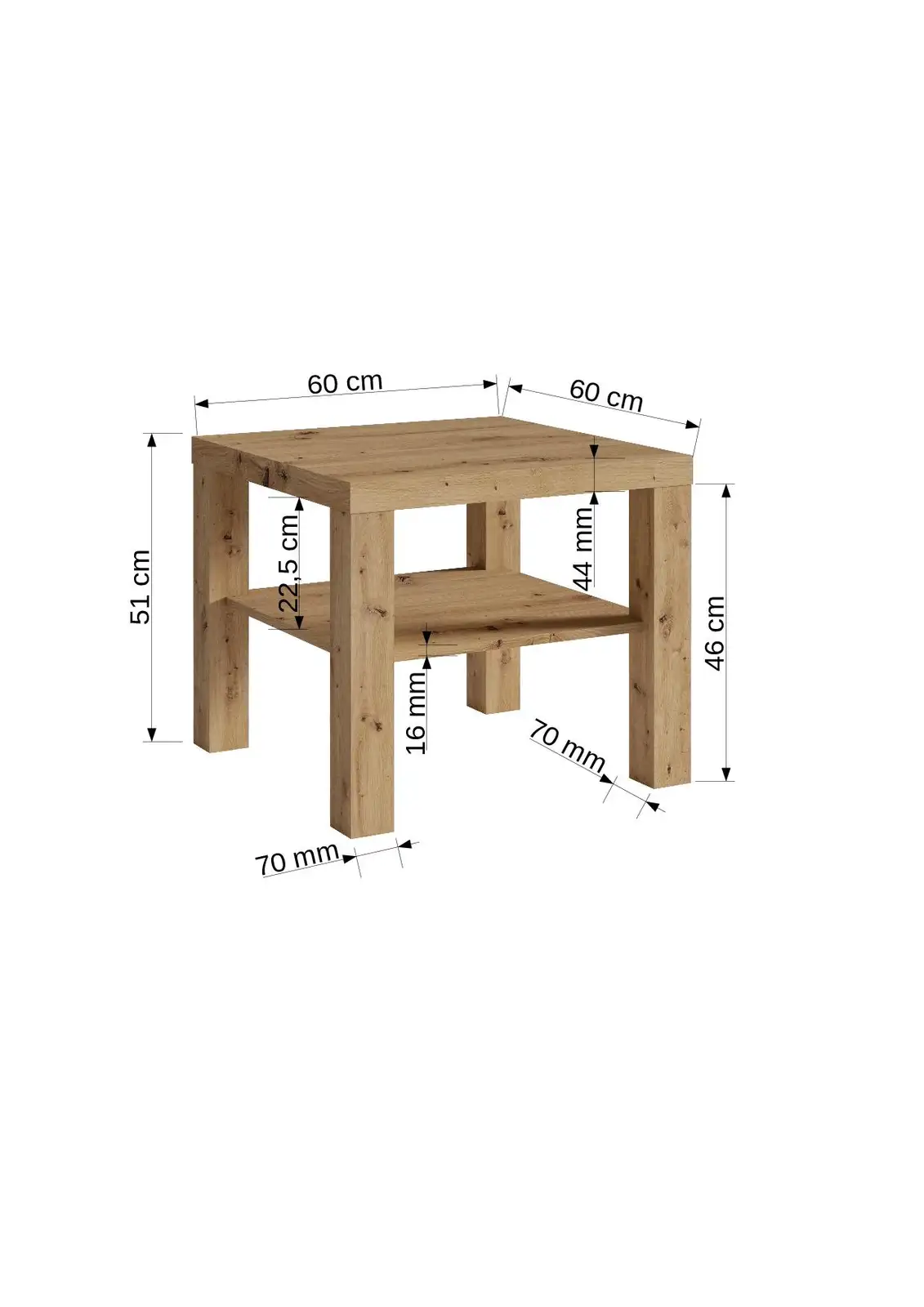 Stolik kawowy BILL 60x60 — 4