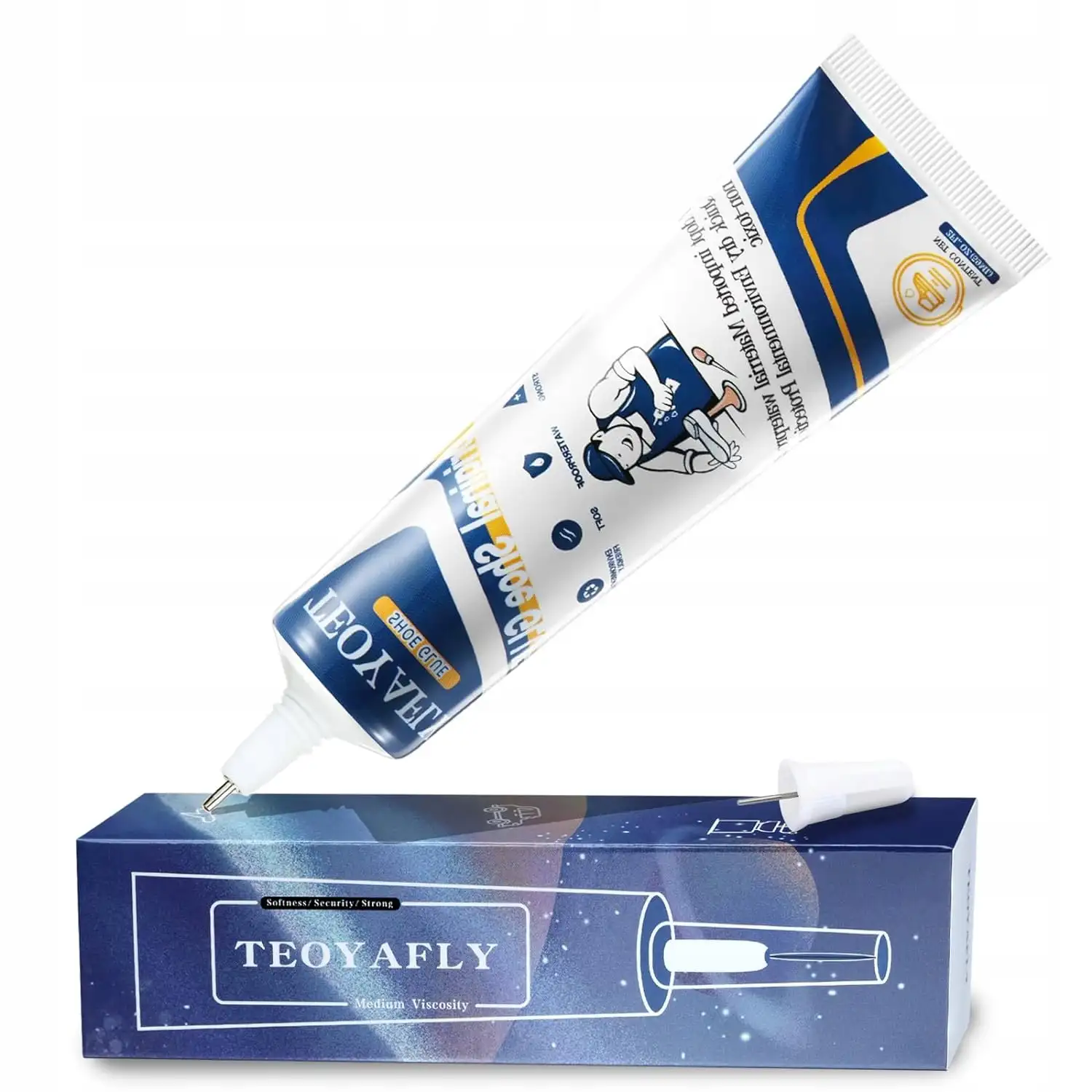 TEOYAFLY Klej do butów, plastik, porcelana, wszechstronny 60ml