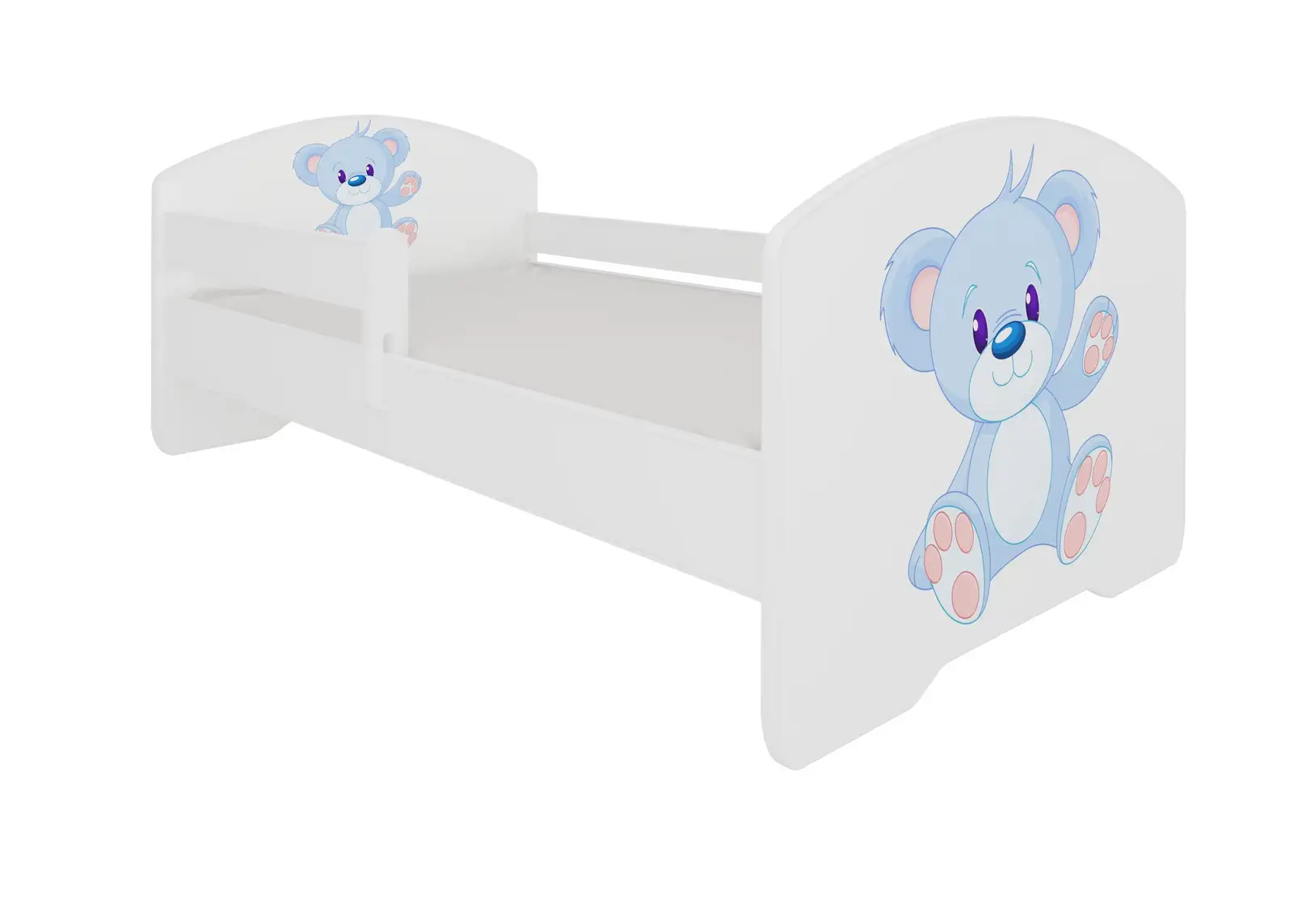 Łóżko z materacem i barierką PEPE BLUE BEAR 160x80 — 2