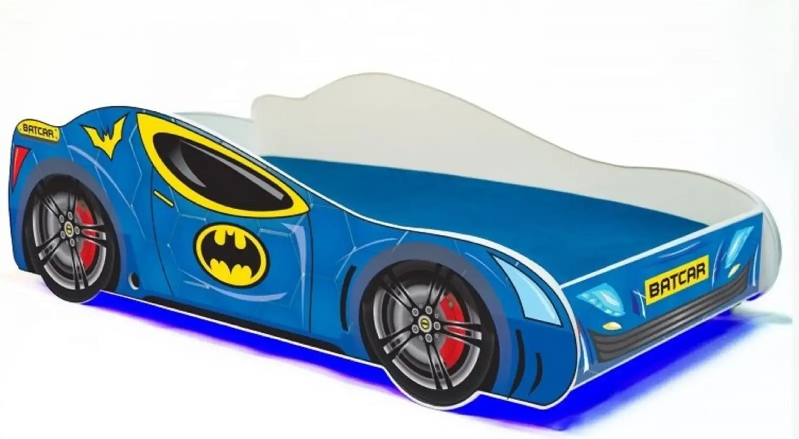 Łóżko z materacem i oświetleniem LED BATCAR 160x80 — 2