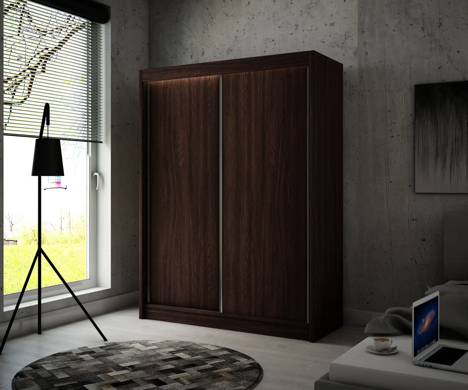 Szafa przesuwna Bergo Kasztan Wenge 250 Arton — 2