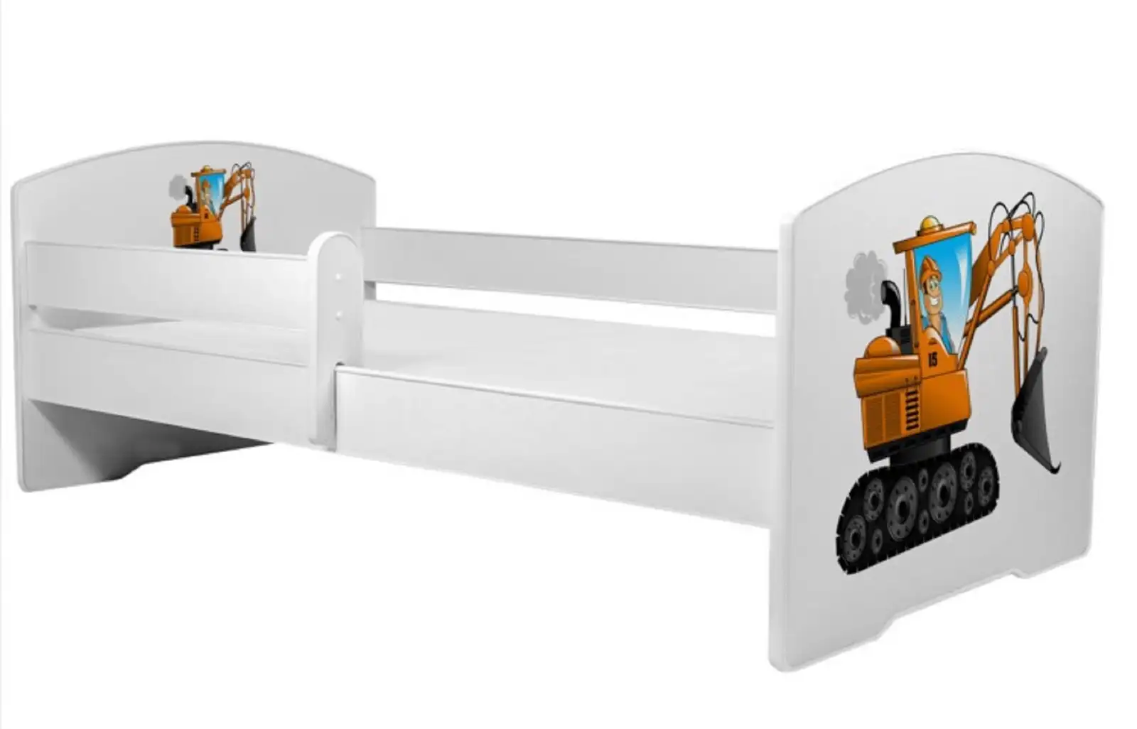 Łóżko z materacem i barierką PEPE DIGGER 140x70 — 2