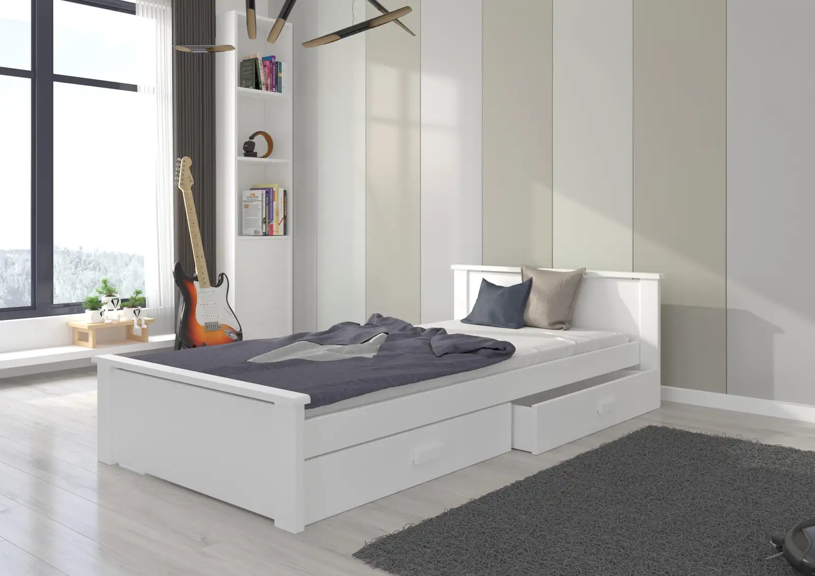 Łóżko z materacem ALDEX 200x90