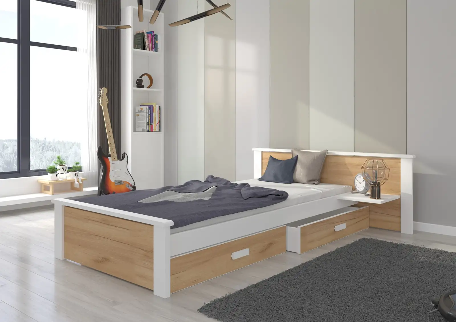Łóżko ALDEX SHELF 200x90