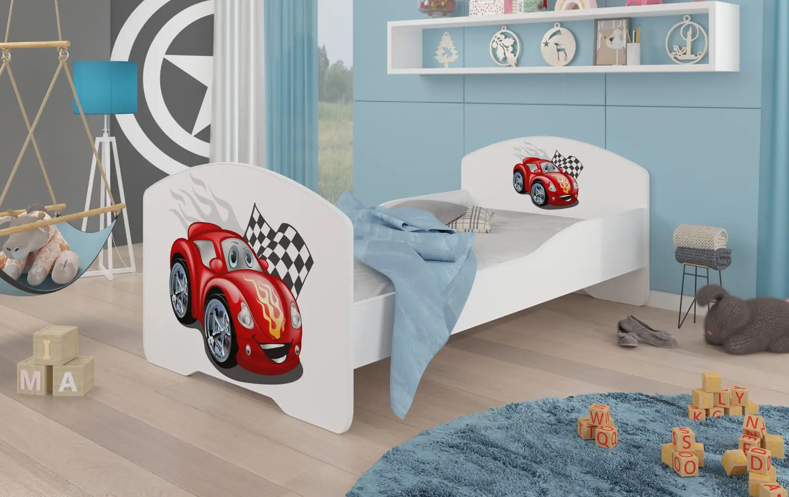 Łóżko z materacem PEPE CAR ZIGZAG 160x80