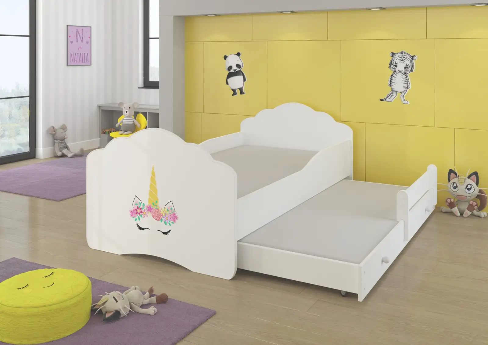 Łóżko podwójne z materacami CASIMO II UNICORN 160x80