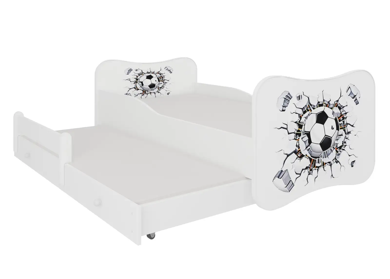 Łóżko podwójne z materacami GONZALO II BALL 160x80 — 2