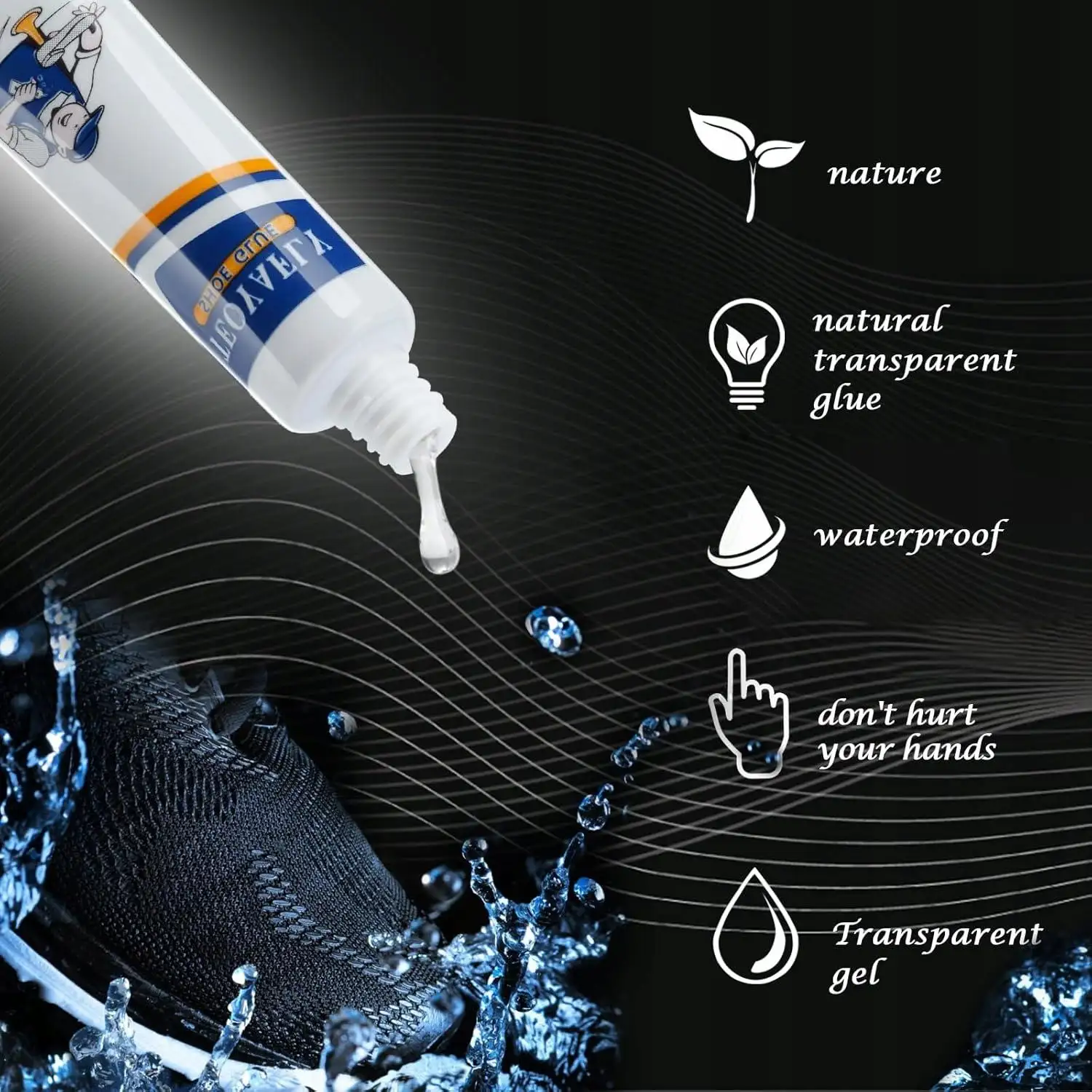 TEOYAFLY Klej do butów, plastik, porcelana, wszechstronny 60ml — 4