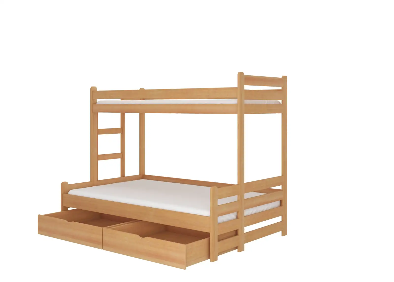 Łóżko piętrowe trzyosobowe z materacami BENITO 200x80 — 2