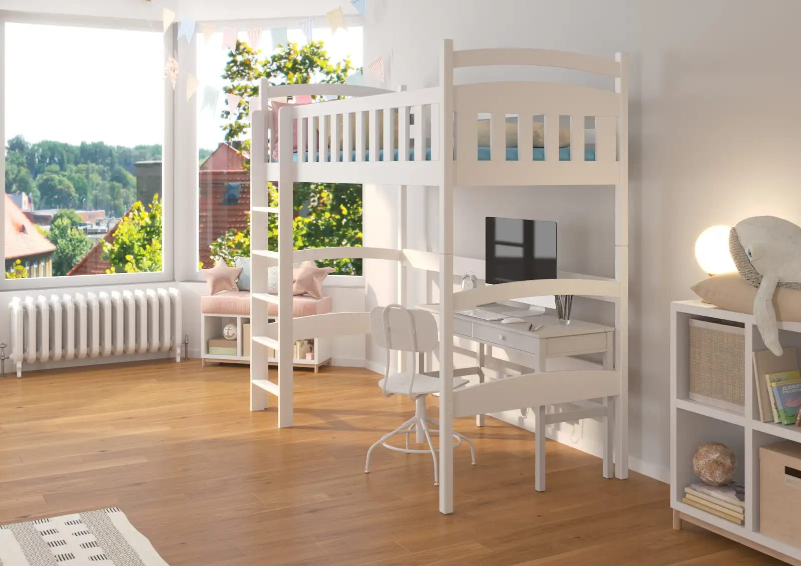 Łóżko piętrowe antresola z materacem MIAGO 180x80 — 4