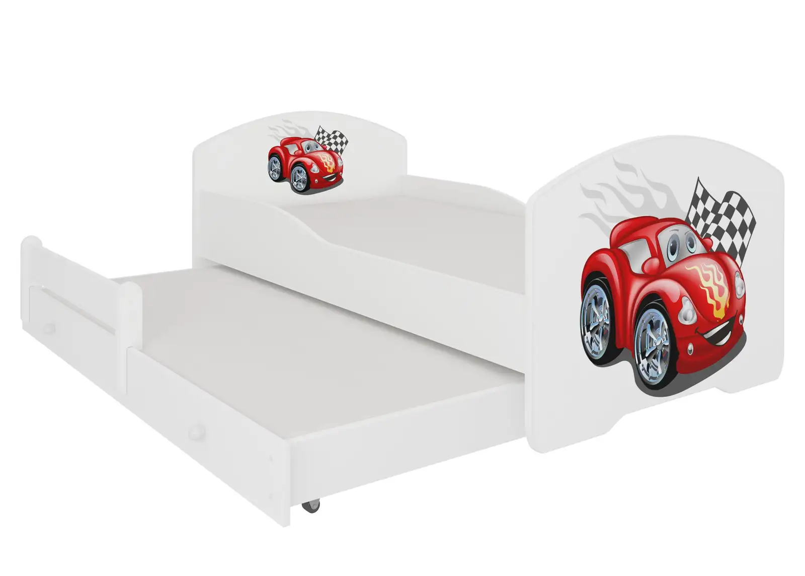 Łóżko podwójne z materacami PEPE II CAR ZIGZAG 160x80 — 2