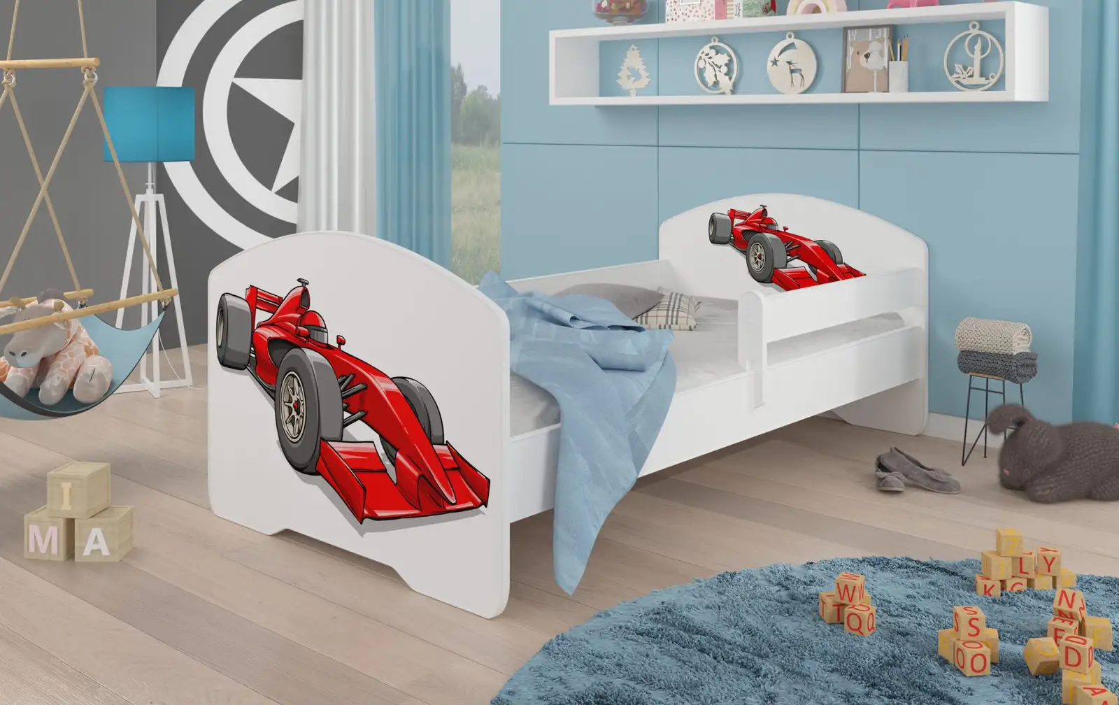 Łóżko z materacem i barierką PEPE FORMULA 160x80