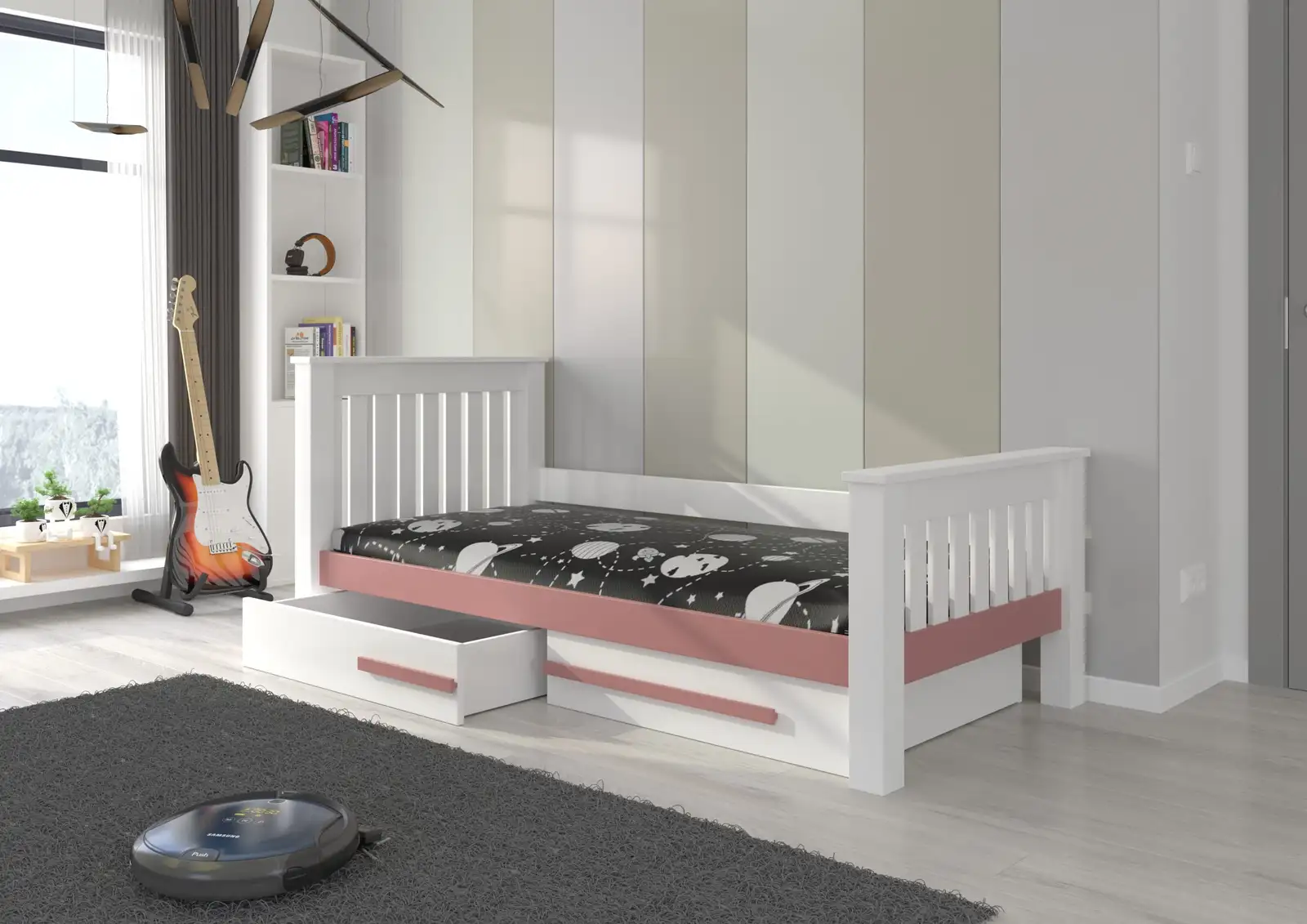 Łóżko z materacem CARMEL 180x80