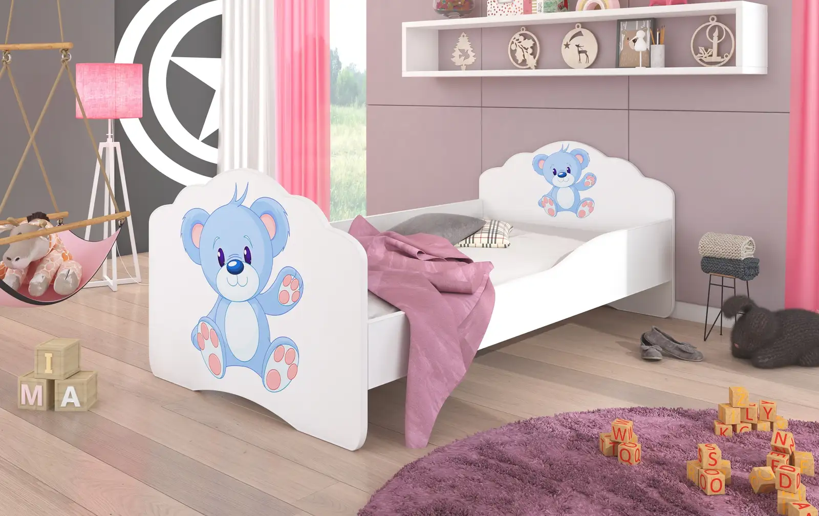 Łóżko z materacem CASIMO BLUE BEAR 140x70