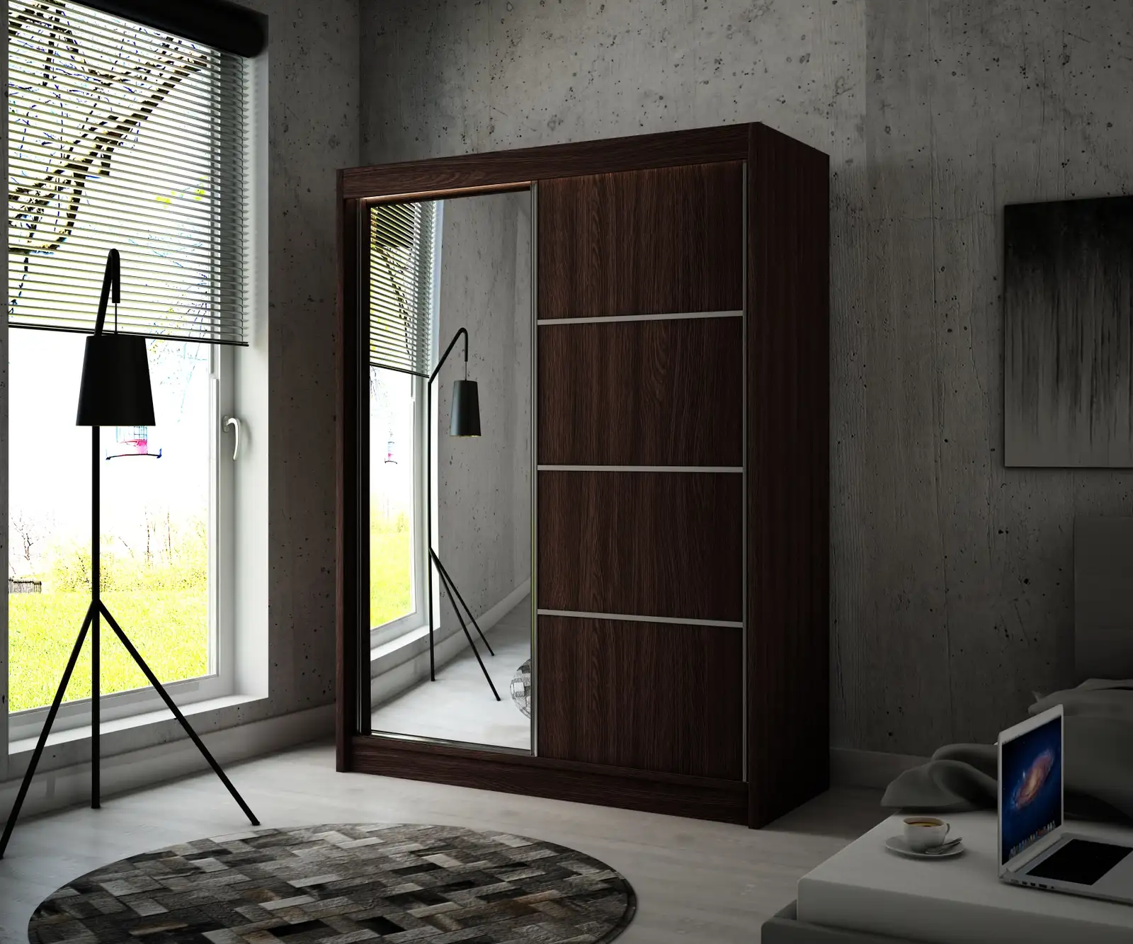 Szafa przesuwna Pako Kasztan Wenge 150 Arton — 2