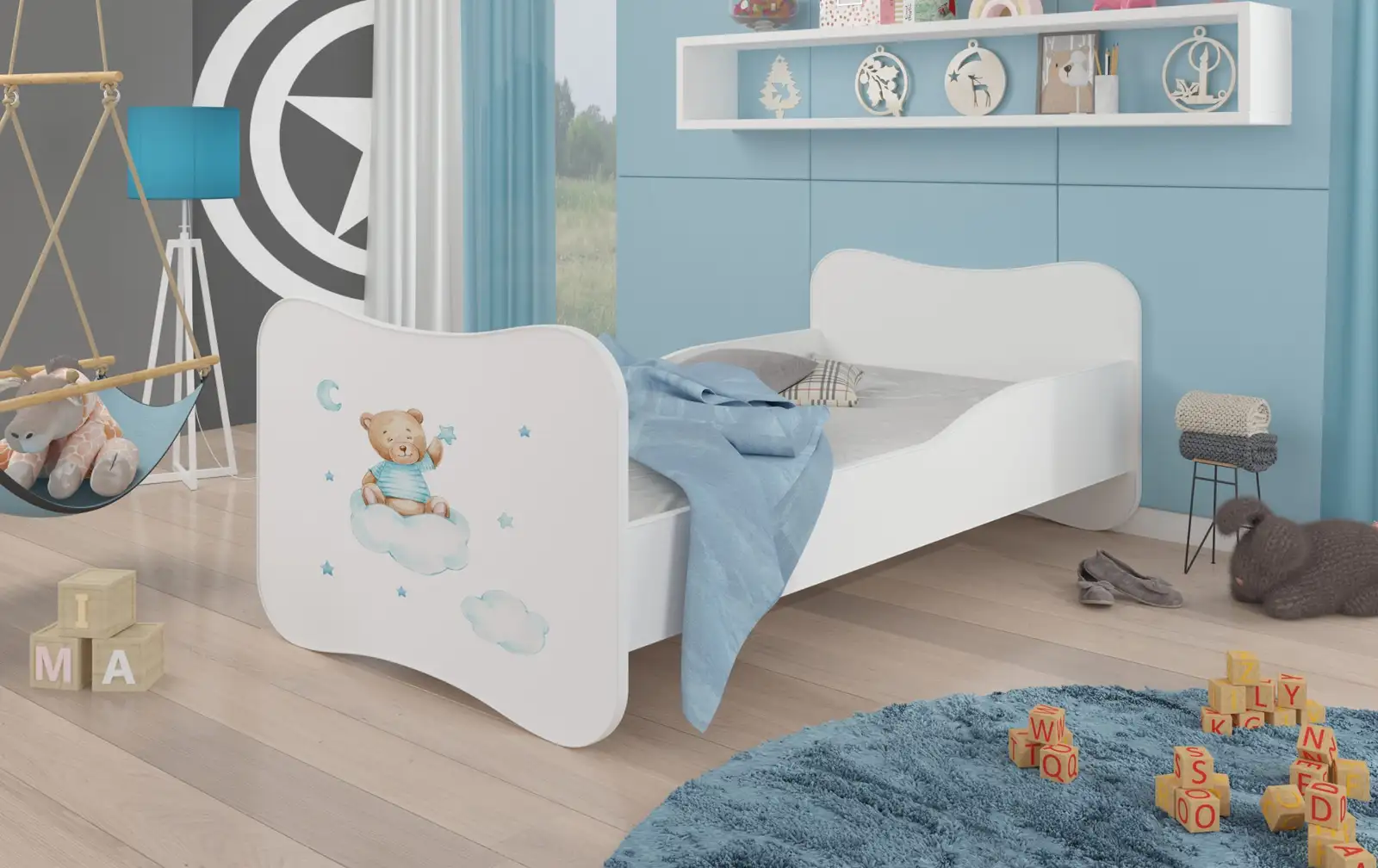 Łóżko z materacem GONZALO TEDDY BEAR AND CLOUD 160x80