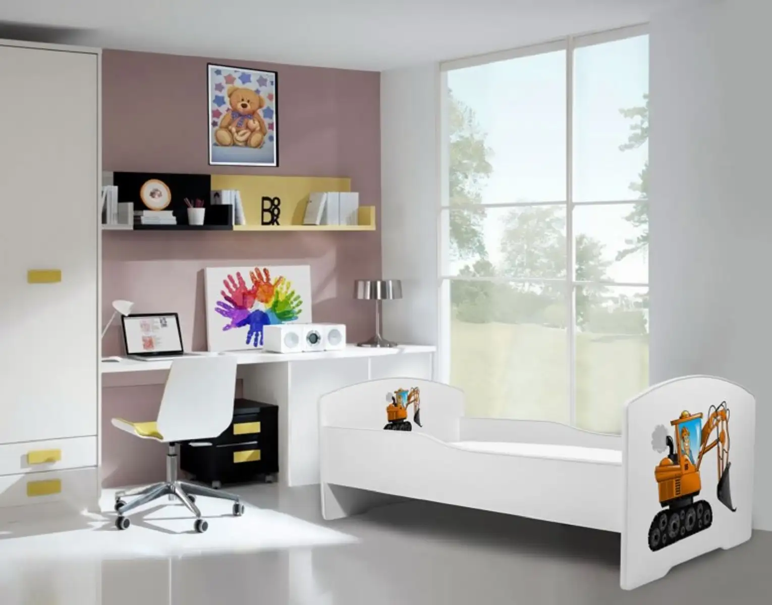 Łóżko z materacem PEPE DIGGER 140x70