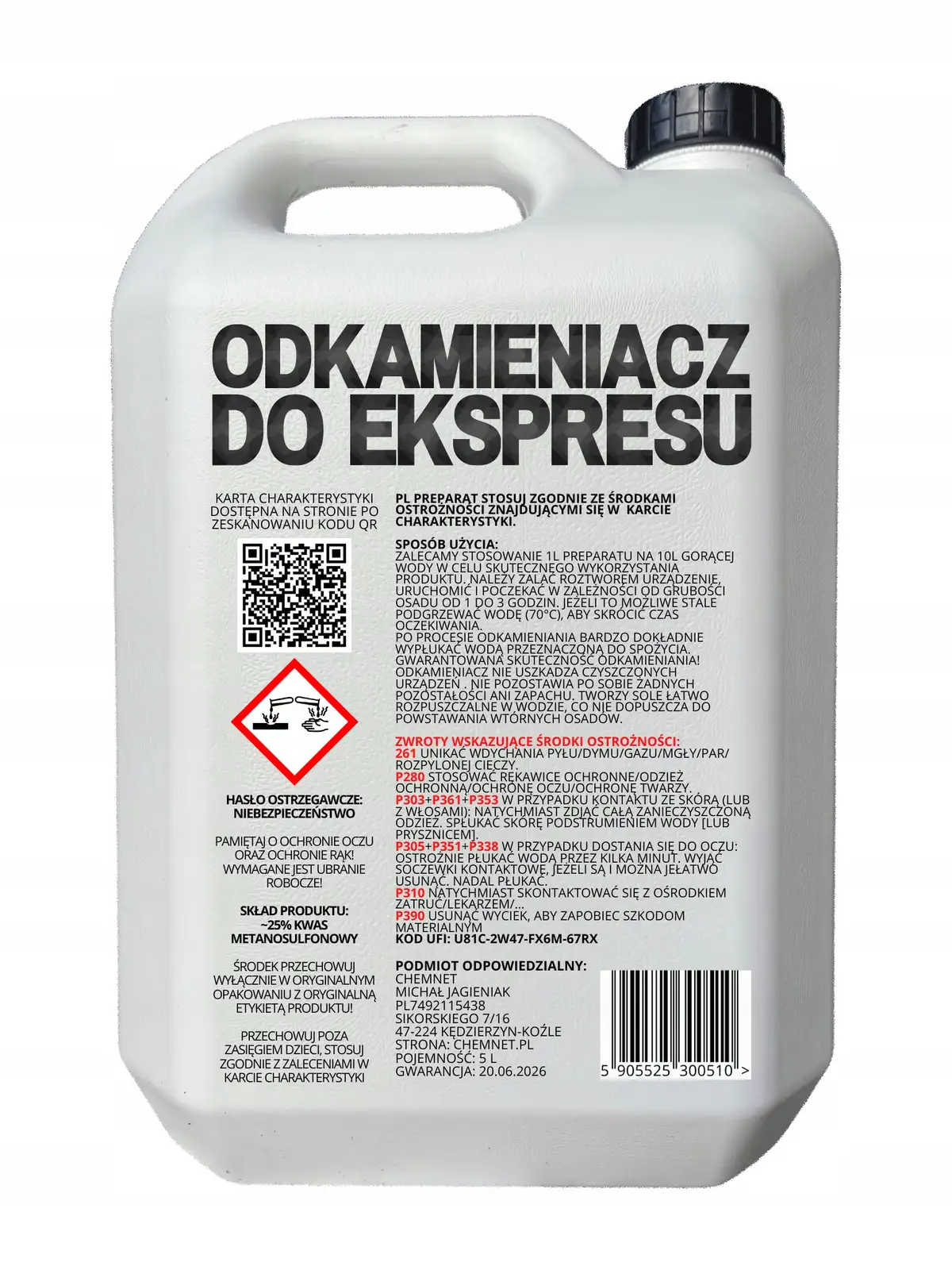 Odkamieniacz do ekspresu 5l