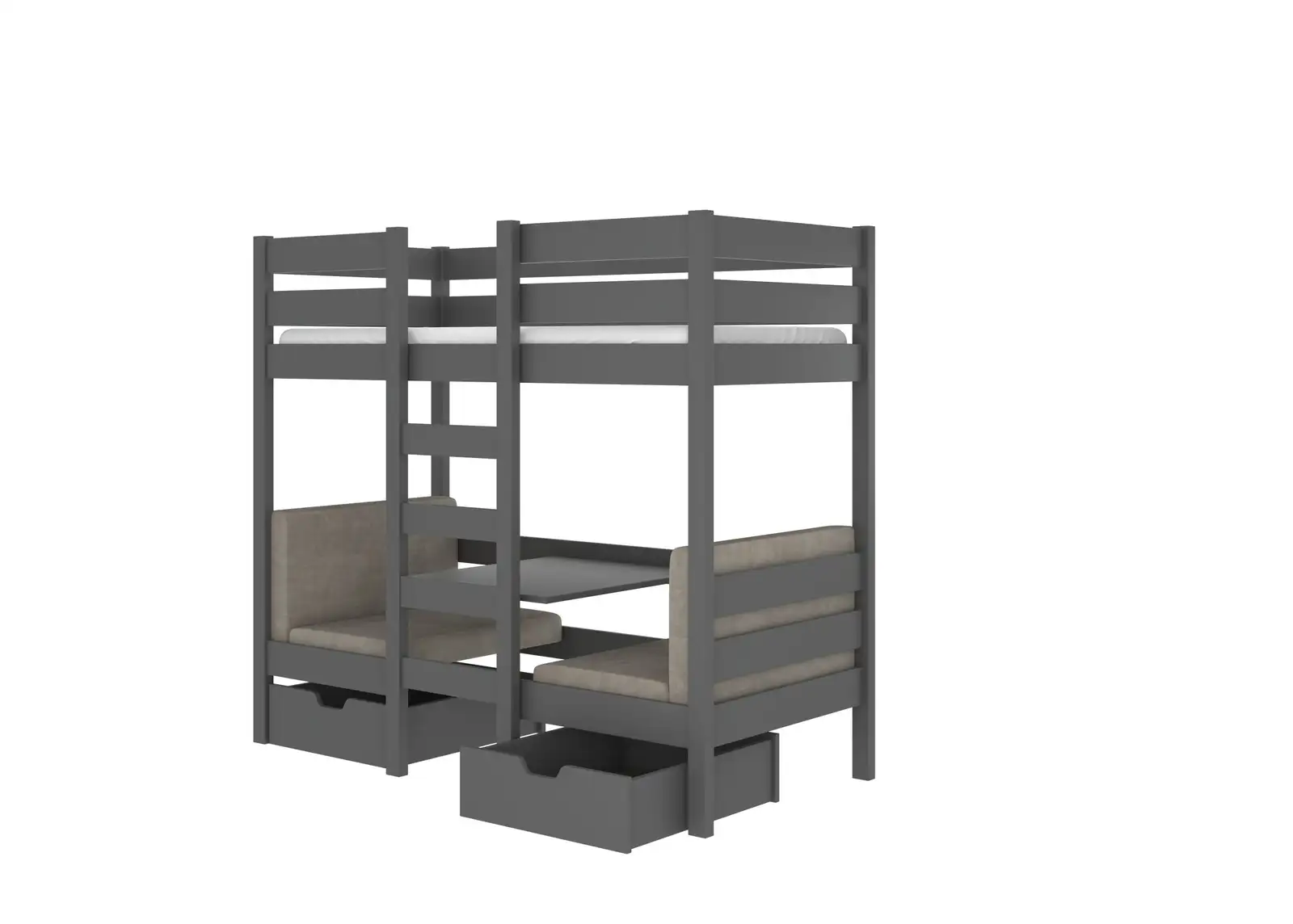 Łóżko piętrowe z materacami BART 180x80 — 2