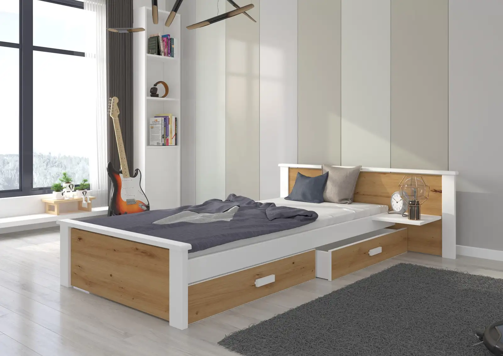 Łóżko ALDEX SHELF 200x90
