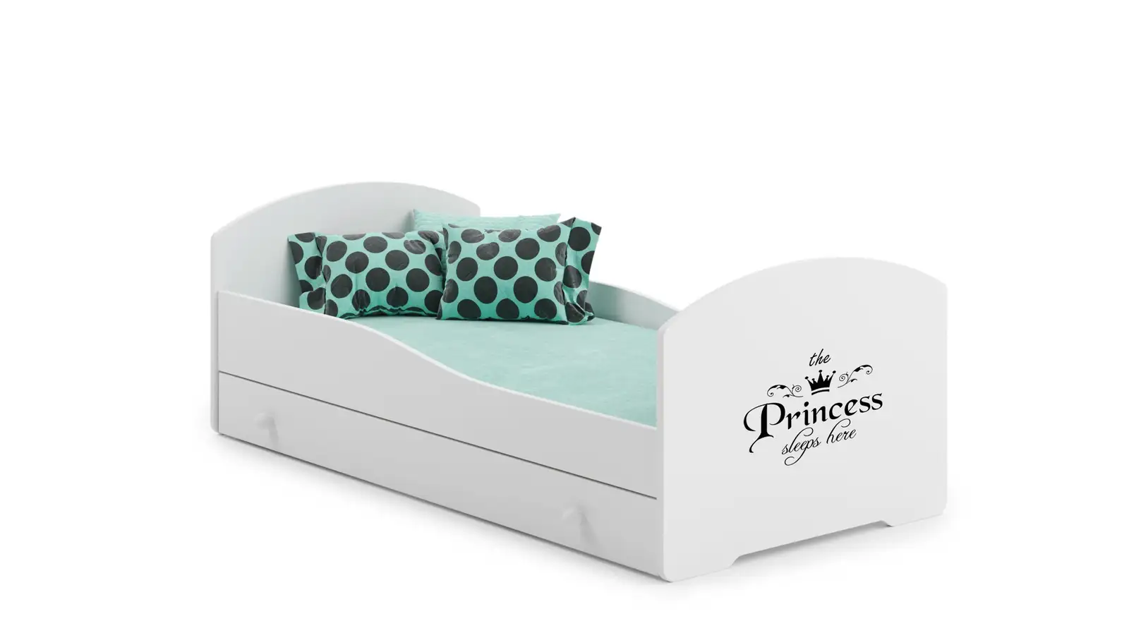 Łóżko z materacem i szufladą PEPE PRINCESS BLACK 160x80 — 2