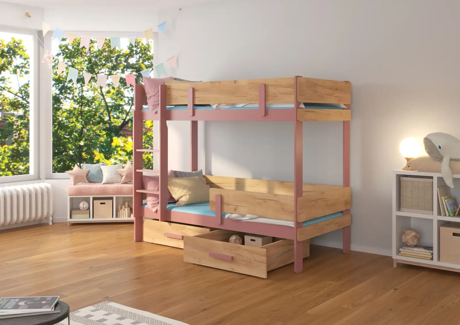 Łóżko piętrowe dwuosobowe ETIONA 180x80