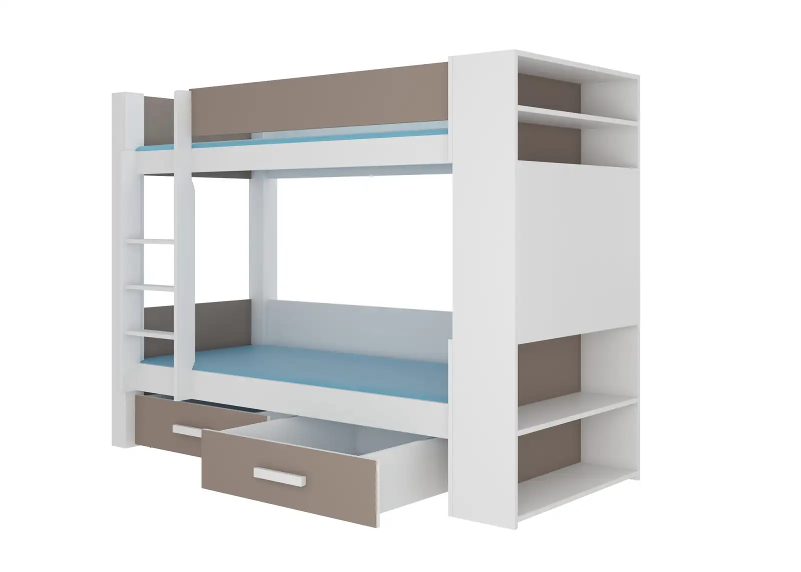 Łóżko piętrowe dwuosobowe z materacami GARET 180x80 — 2